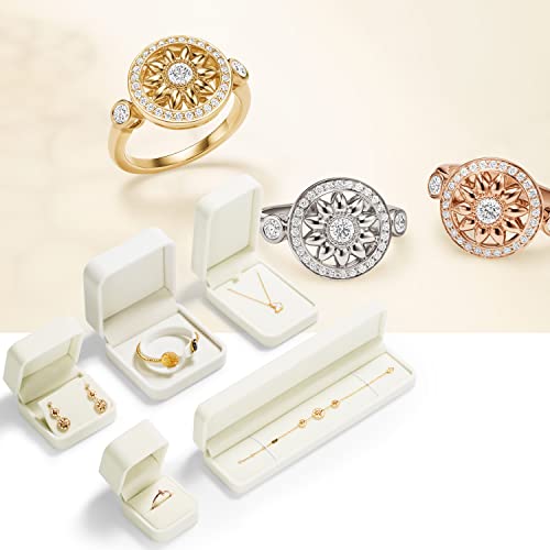 Oirlv Ring Box Wedding Day For Women Velvet Jewelry Box For Engagement Ring Boxes For Proposal - style: Ring Box