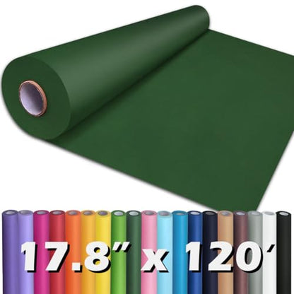 PerkHomy 17.8" x 1,440" (120') Dark Green Kraft Paper Roll for Craft Bulletin Board Paper Art Table Covering Crafting Gift Wrapping Bouquet Packing Parcel 80GSM 55LB (Dark Green, 17.8" x 120') - color: Dark Green, size: 17.8" Width x 120' Length