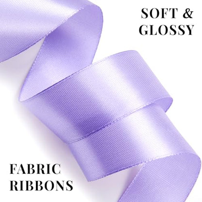 Light Purple Satin Ribbon 1 Inch x 100 Yards - color: Light Purple