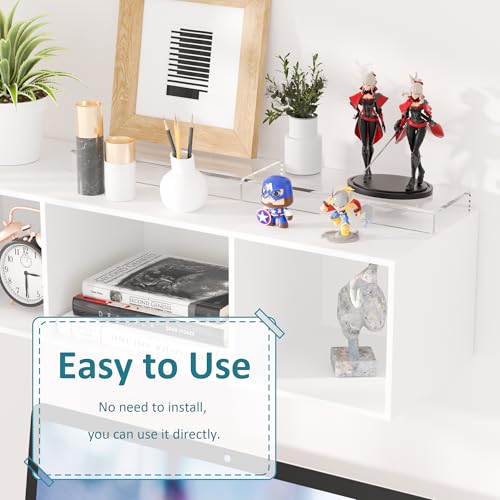 Acrylic Shelf Riser 10x3.9x1 pack of 2, Countertop Acrylic Display Storage Organizer for Shoes, Glasses, Plants, Home Decors, Perfume, Books, Dolls, 10x3.9x1 Inch - size: 10x3.9x1 Inch