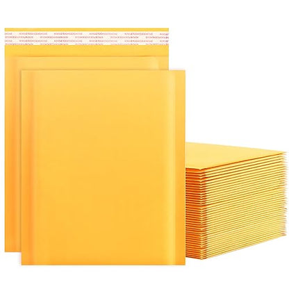 Kraft Bubble Mailers 8.5x11inch 50Pack Yellow Self-Seal Padded Envelopes Bubble Opaque Padded Mailers Shipping Bags for Small Businesses to Package and Mail Jewelry, Electronic Products - size: 8.5x11-50Pc
