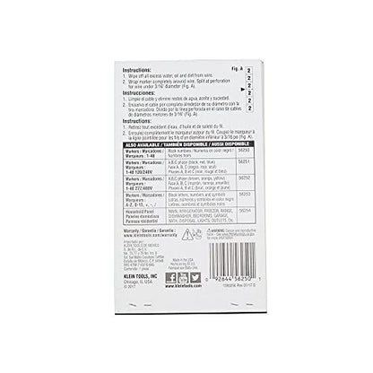 Klein Tools 56250 Wire Marker Book, 1-48, Black Print on White (Pack of 2) - size: 1 Count (Pack of 2), style: Standard