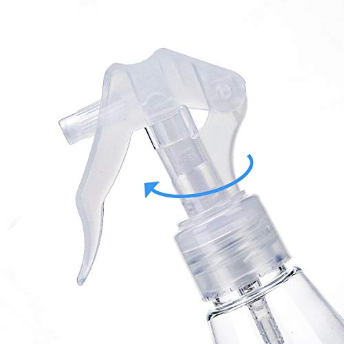 9 Pieces Plastic Spray Bottle, Empty Small 7oz/200ml Clear Spray Bottles, Fine Mist Plastic Refillable Trigger Sprayer for Cleaning Solutions, Hair Care, Essential Oils, Watering Plants