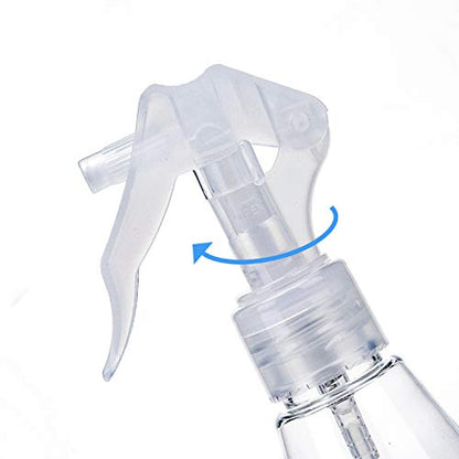 9 Pieces Plastic Spray Bottle, Empty Small 7oz/200ml Clear Spray Bottles, Fine Mist Plastic Refillable Trigger Sprayer for Cleaning Solutions, Hair Care, Essential Oils, Watering Plants
