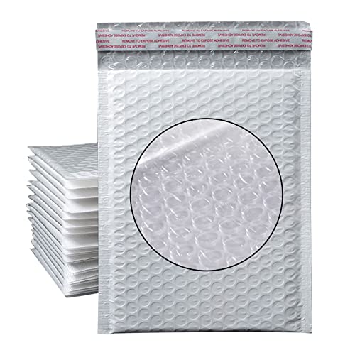 9527 Product Self Sealing Poly Bubble Mailers 9.5"x 13.5" Padded Shipping Envelopes 25Pcs - color: White, size: 9.5"x13.5"|25Pcs