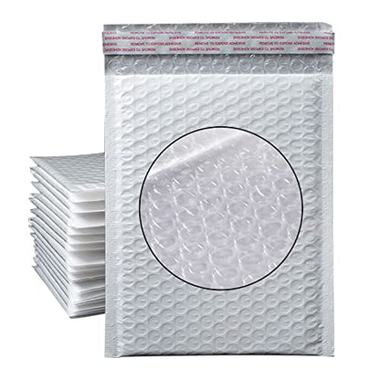 9527 Product Self Sealing Poly Bubble Mailers 9.5"x 13.5" Padded Shipping Envelopes 25Pcs - color: White, size: 9.5"x13.5"|25Pcs