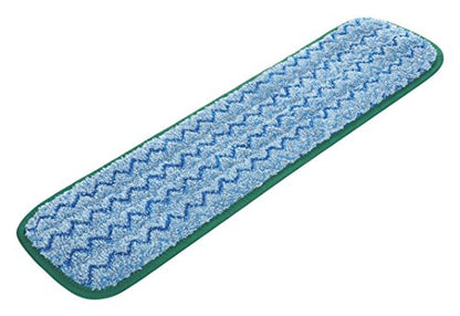 Rubbermaid Commercial Products HYGEN Microfiber Wet Mop Head Pad, 18 inch, Green, for Janitorial/Professional Cleaners and Heavy-Duty Industrial Floor Cleaning/Mopping/Scrubbing - style: Reusable Microfiber Green - 1ct