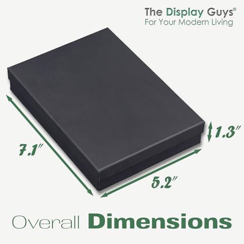 TheDisplayGuys 12-pack Cardboard Gift Boxes w. Velvet Jewelry Insert & Lids - color: Matte Black