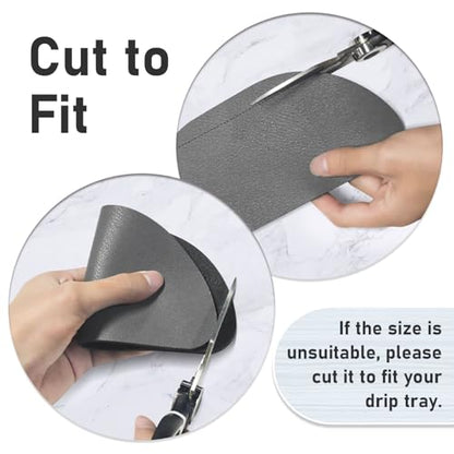 LOPNUR 2 Pack Refrigerator Drip Tray Catcher, 8.3"x3.7" Semi-Circle, Grey - color: Grey, size: Semi Circle - 8.3"x3.7"