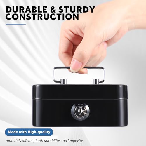 Tandefio 24 Pcs Small Money Cash Box with Lock and Slot Metal Box for Cash Steel Organizer Piggy Bank Metal Coin Bank for Adults, 4.5 x 3.3 x 2 Inch, Without Money Tray (Black,Green,Gray,Pink) - color: Black, Green, Gray, Pink