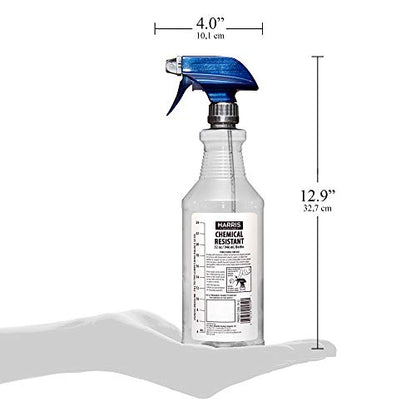 HARRIS 100% Chemically Resistant Professional Spray Bottles, 32oz (12-Pack) - size: 12 count