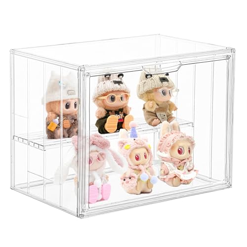 Acrylic Display Case for Collectibles, 4 Tier Figure Display Box - size: L-4tier-1pack