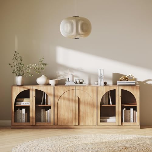 BELLEZE Bijou 3-Piece Modular Sideboard Buffet Cabinet - Camel - color: Bijou Camel Aab