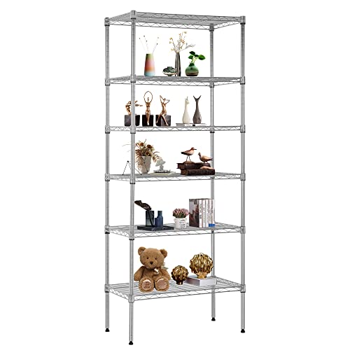 FDW | 6-Tier Wire Shelf | 23" x 13" x 59" | Chrome - color: Chrome, size: 23×13×59