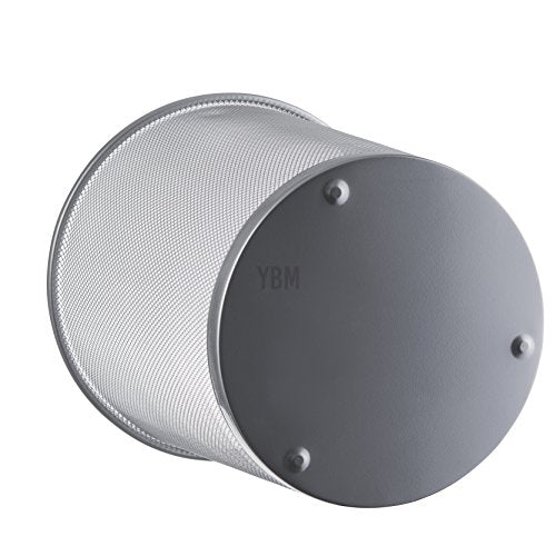 YBM Home Mesh Wastebasket Trash Can for Home and Office Workspace, Metal Office Trash Can Round-Shaped - 4.75 Gallon, 2485 - color: Silver
