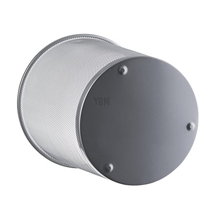 YBM Home Mesh Wastebasket Trash Can for Home and Office Workspace, Metal Office Trash Can Round-Shaped - 4.75 Gallon, 2485 - color: Silver