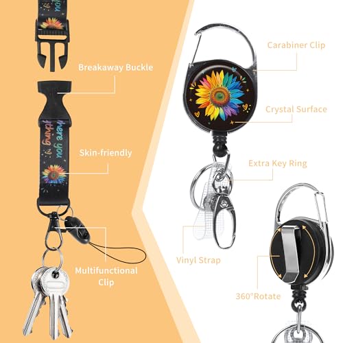 Autism Awareness Lanyard with ID Badge Holder and Retractable Badge Reel - color: Autism Awareness Puzzle