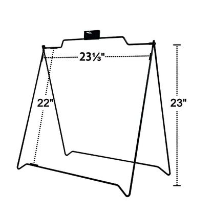 BLACK A Frame Stand 24"x18" Real Estate Agent Sidewalk Sign (Stand Only) (6 UNIT)