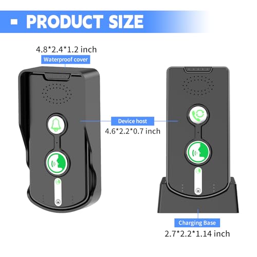 SmartTail 2 Way Wireless Doorbell Intercom, 30 Days Long Standby, 2 Pack