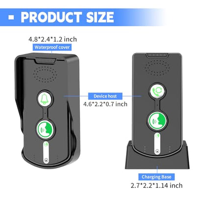 SmartTail 2 Way Wireless Doorbell Intercom, 30 Days Long Standby, 2 Pack