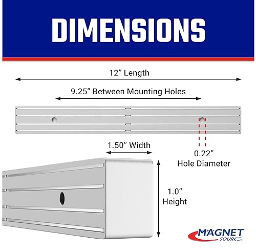 Master Magnetics Magnetic Bar Tool Organizer - Easy to Install Magnet Storage Holder for House, Garage, Shed, or Job Site - 30 lb Pull - 12" Wide