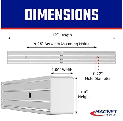 Master Magnetics Magnetic Bar Tool Organizer - Easy to Install Magnet Storage Holder for House, Garage, Shed, or Job Site - 30 lb Pull - 12" Wide