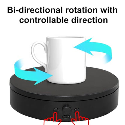 Rotating Display Stand Easy to Switch Direction, Adjustable Speed, Used for Product Display, Jewelry, Shoes Shooting and Display (7.87inch/Black/(3PCS per pack)) - color: 7.87inch/Black/(3PCS per pack)