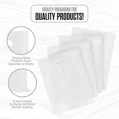 Retail Bags Plastic With Handles GiFt Store Clear 16”x18” Bulk 100 Pack - color: Clear
