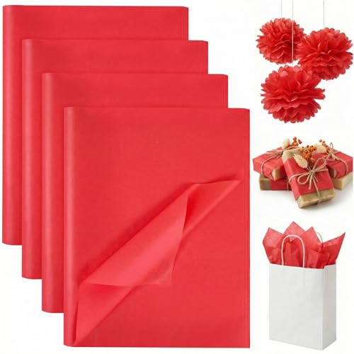 Koogel 330 Sheets Red Tissue Paper, 14 X 10 inches - color: Red