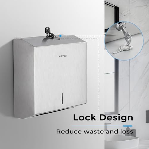 Paper Towel Holder Dispenser Wall Mount,SUS304 Stainless Steel - color: Silver-5823s1
