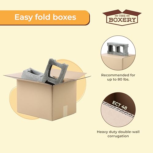 The Boxery 10"x7.5"x6.5" Heavy Duty Double Wall (ECT48) Boxes - 25 Count - size: 10x7.5x6.5"-25 PACK