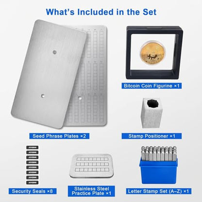 Crypto Seed Phrase Plate Kit - style: Titanium – Kit