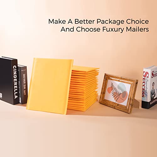 Fuxury Kraft Bubble Mailer 10.5X16" 25 Pack Padded Envelope Usable 10.5X15" - color: Yellow, size: 10.5x16" 25PC