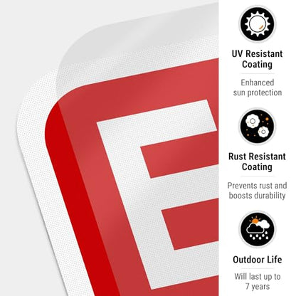Emergency Exit Only, Door Must Remain Closed Sign, - size: 24x30 Reflective