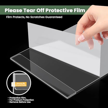 15 Pack 8.5x11 Acrylic Sign Holder Wall Mount, Clear Plastic Wall Signs Display for Flyers, Acrylic Frame Photo Menu Stands with Adhesive Tape for Restaurants, Office and Business Store - No Drilling - size: 15 Pack 8.5x11" Wall Mount