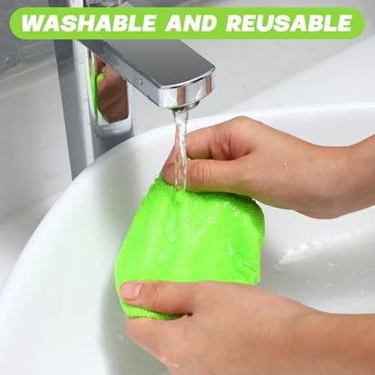 Baderke 10 Pcs Windshield Cleaning Tool Car Window Cleaner, Green - color: Green