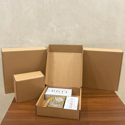 8x8x2 inch Shipping Boxes, Bulk 28 Pack, Brown Corrugated Cardboard Mailers - size: 8" x 8" x 2"
