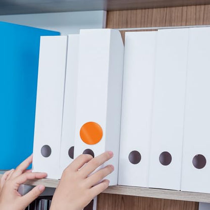 Orange Round Stickers 2 Inch Waterproof Vinyl Coding Labels 200 PCS - color: Orange