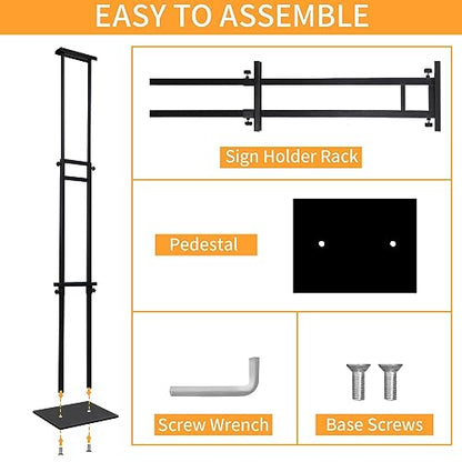 Poster Stand for Display, Adjustable Heavy Duty Poster Board Stand - size: Double-Pole Poster Stand 2 Pack
