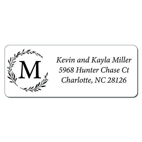 Personalized Return Address Labels Simple - Set of 240 Elegant Custom Mailing Labels for Envelopes, Self Adhesive Flat Sheet Rectangle Personalized Name Stickers (White) - style: White