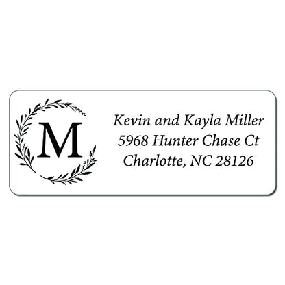 Personalized Return Address Labels Simple - Set of 240 Elegant Custom Mailing Labels for Envelopes, Self Adhesive Flat Sheet Rectangle Personalized Name Stickers (White) - style: White