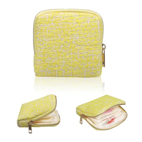 Stratalife Small Travel Jewelry Case, Qulited Storgae Pouch - color: Quilted Yellow
