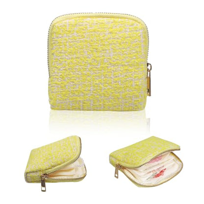 Stratalife Small Travel Jewelry Case, Qulited Storgae Pouch - color: Quilted Yellow