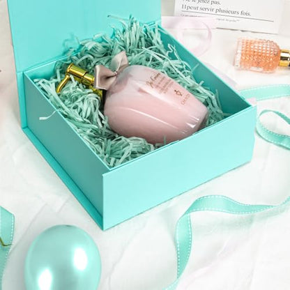 Blue Gift Boxes with Lids Pack of 3, 6x6x3 Inch Small Gift Box with Ribbon - color: Blue-3P