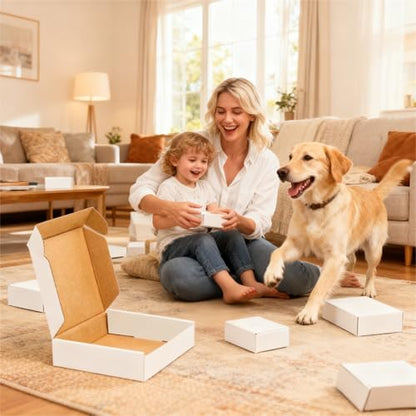 50 pack Small Shipping Box,5x5x2''Corrugated Mailer,YUNSY-BOX Cardboard Box - size: 5X5X2