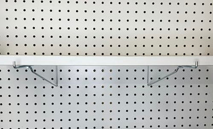 MEGA Heavy Duty Steel Shelf Brackets for Pegboard (2, 14") - size: 14 Inch