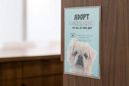 Acrylic Sign Holder 8.5 x 11 [Set of 24] for Wall Display | Clear Sign Holders 8.5x11 Acrylic Sign Holder | Plastic Document Holder, Promotional Display, Business & Store Sign Holders