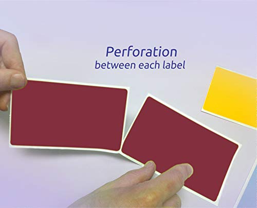 NextDayLabels 500 Rectangle Stickers, Color Coding Labels Roll, (3" x 5") - color: Burgundy