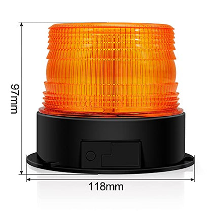 AnTom 2PCS Wireless Strobe Light Amber Warning Beacon Light for Trucks - color: Amber 2PCS