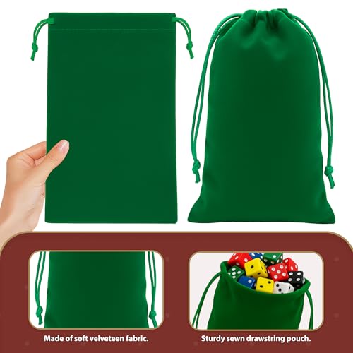 Mandala Crafts 8x17 Emerald Green Velvet Drawstring Shoe Dusting Bags - color: Emerald Green 8X17 Inches, size: 1 Count (Pack of 10)